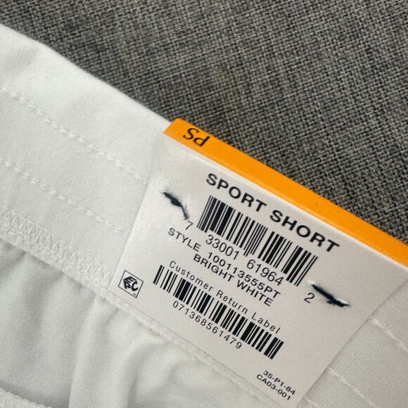NEW! Karen Scott Sport Shorts Petites PS Bright White Drawstring Pockets Cotton - Picture 6 of 11